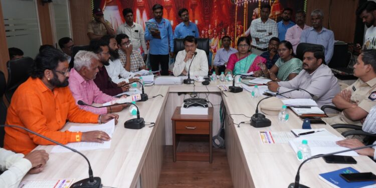 Navratrotsav Review Meeting by Dharashiv Collector