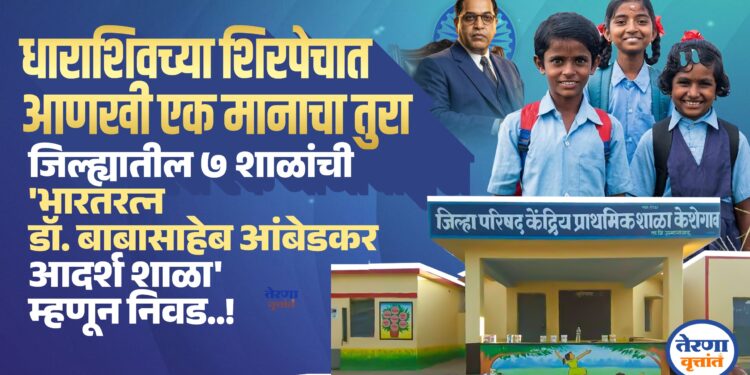 धाराशिवच्या ७ शाळांची ‘भारतरत्न डॉ. बाबासाहेब आंबेडकर आदर्श शाळा’ म्हणून निवड