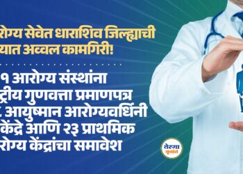 आरोग्य सेवेत धाराशिव जिल्ह्याची राज्यात अव्वल कामगिरी !